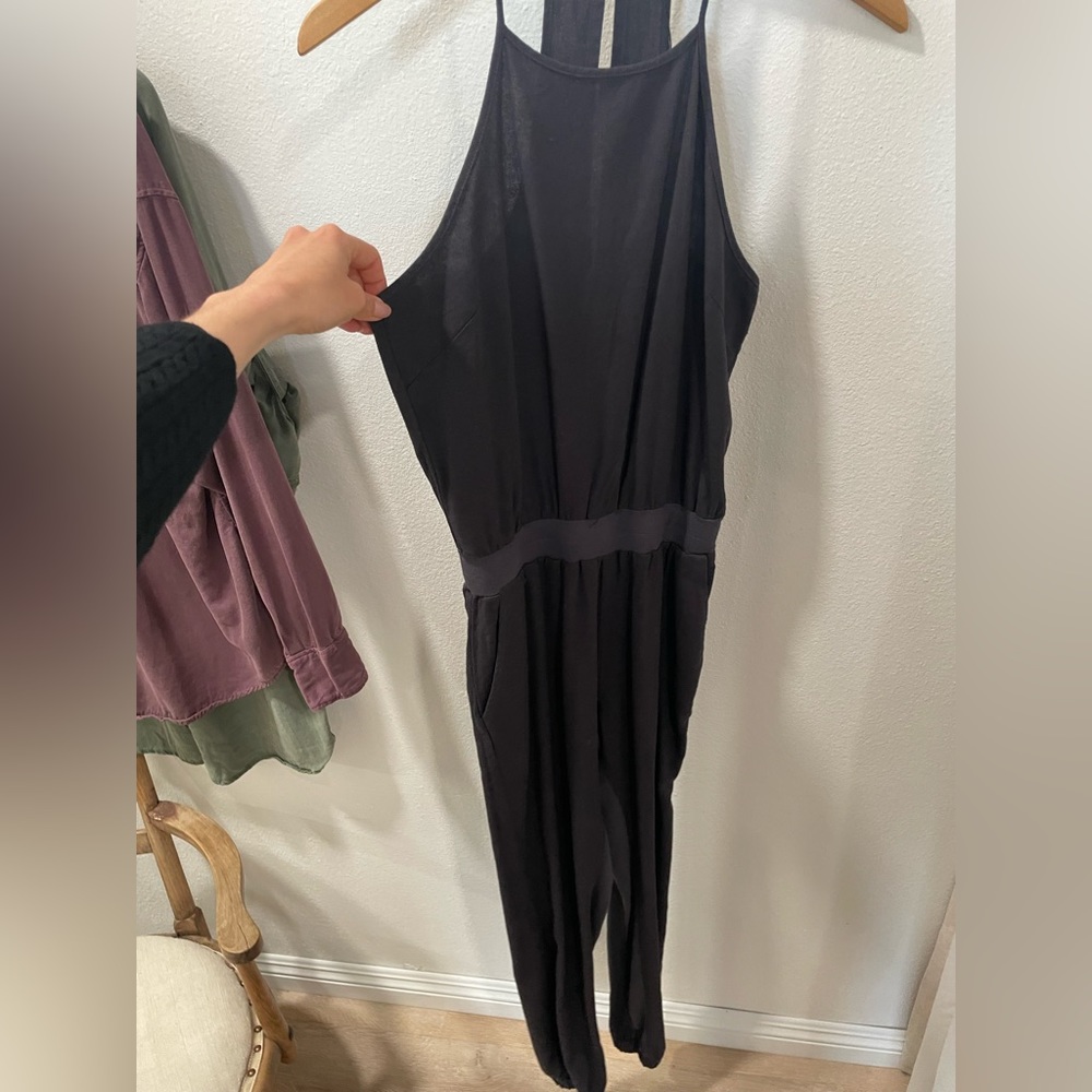 Monrow Athletic Woven Mix Jumpsuit - Picture 3 of 6